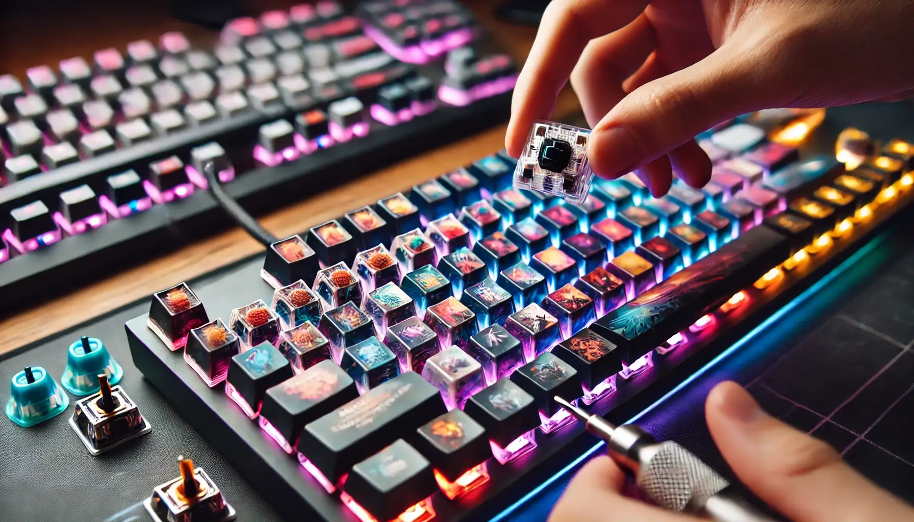 Personnalisation avancée : Keycaps personnalisés et modification des switches pour les enthousiastes